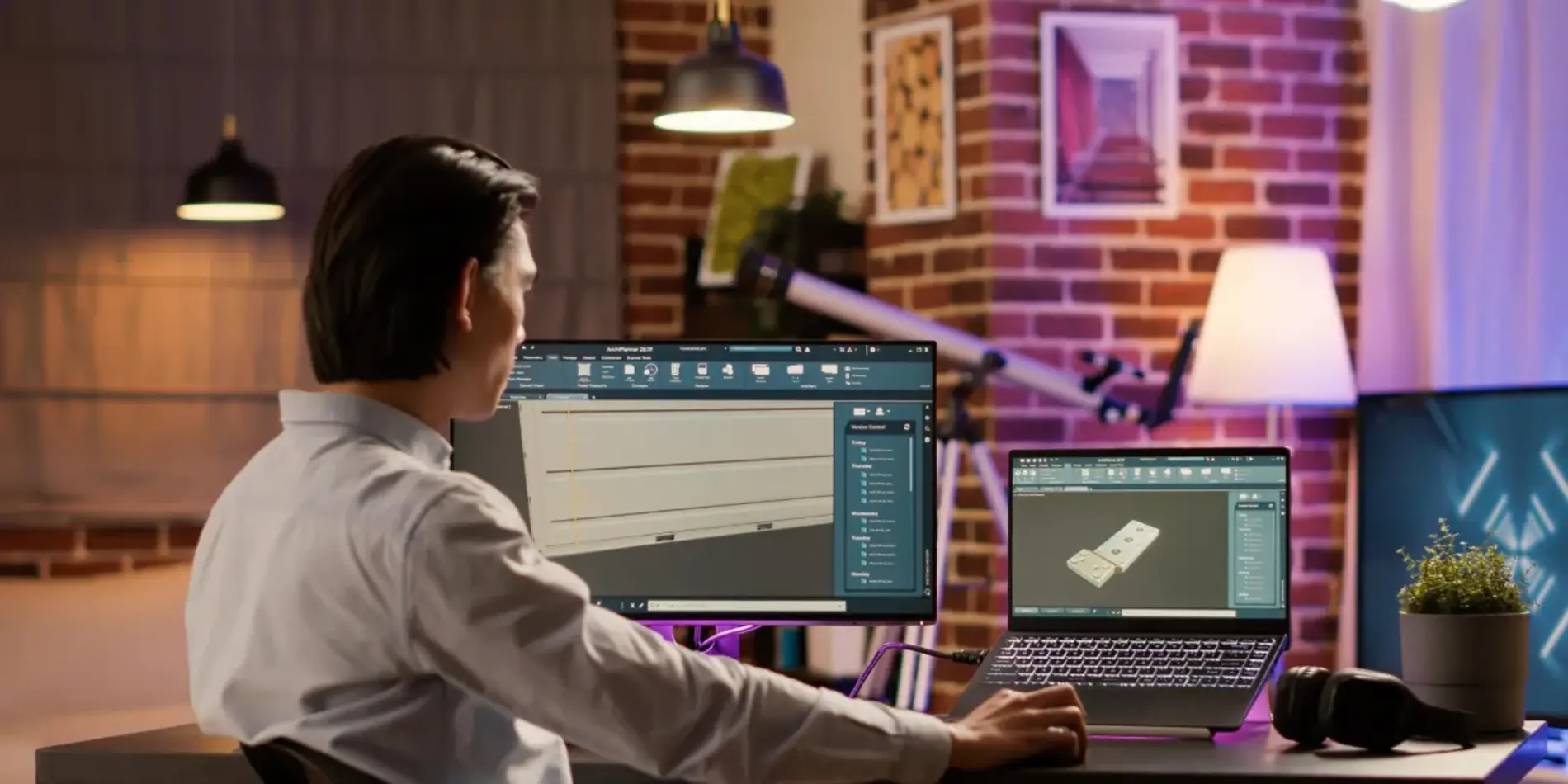 a image of team members doing work together